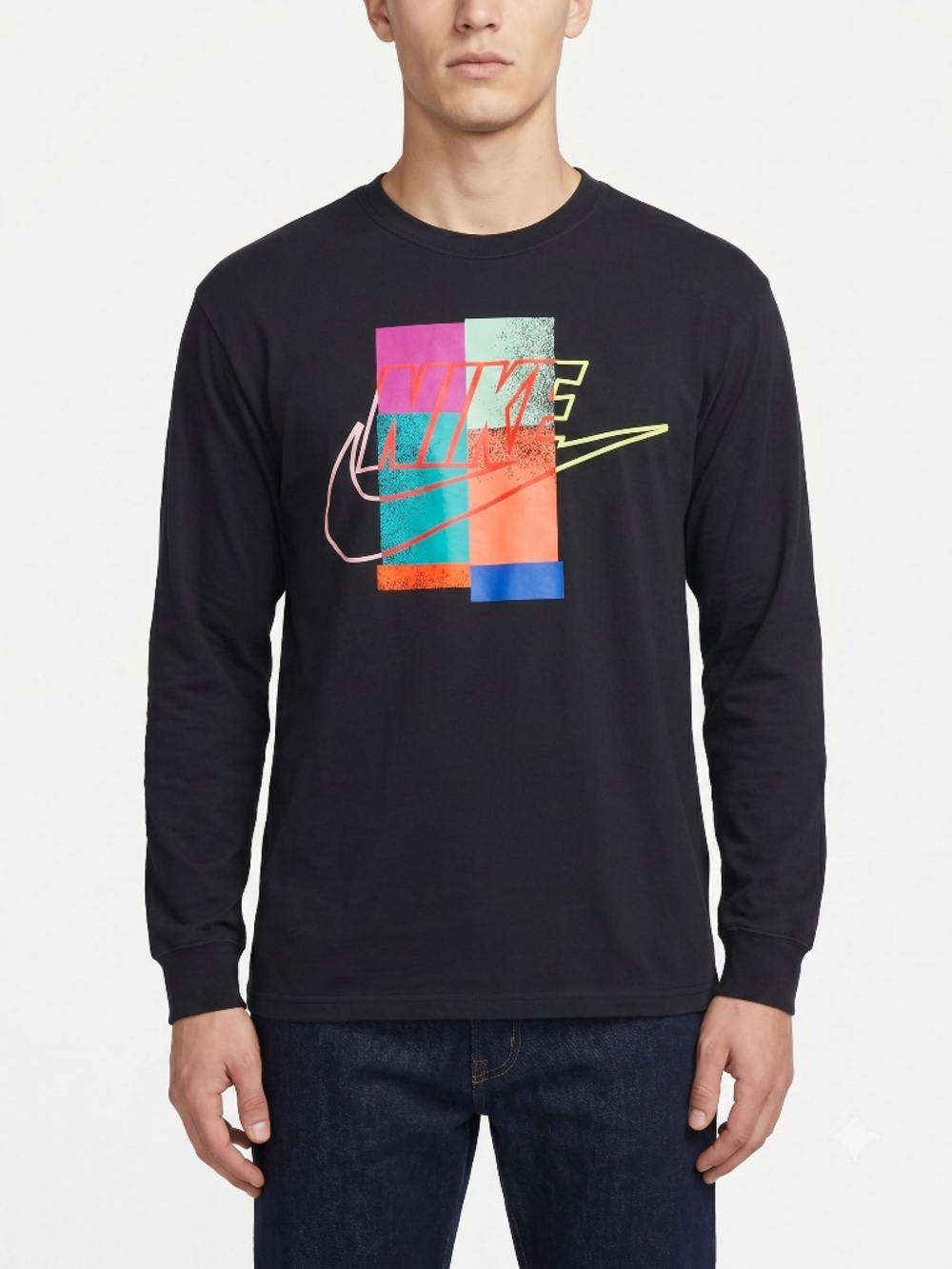 Nike Air Max 2 Long Sleeve Shirt Men's S Black Graphic Tee CI3200-010